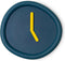 Ronde Klok Diepblauw / Round Clock Deepblue - Design klok Werkwaardig
