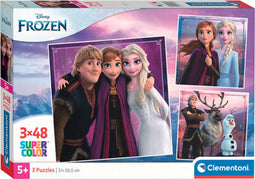 Clementoni - Puzzel - 3x48 Stukjes - Disney Frozen - Puzzel Voor Kinderen
