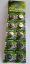 GP Alkaline knoopcel 76A/V13GA/LR44 - blister 10