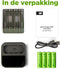 GP Batteries Mainstream-Line Docking-Station Batterijlader Incl. 4 stuks oplaadbare batterijen AA 2600mAh