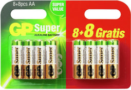 GP Batteries Super Alkaline 03015ADHBC8+8 huishoudelijke batterij Wegwerpbatterij AA