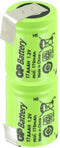 GP GP16AAAM NiMH-batterij met 2 pijlers 1 / 3AAA 2,4 volt 170 mAh met U-soldeerlippen, afmetingen ca. 28x10,2 mm