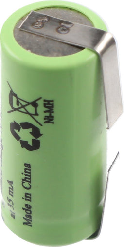 GP GP35AAAH NiMH maat 1 / 2AAA batterij met U-vormige soldeerlip, niet meer leverbaar, wel een alternatieve batterij