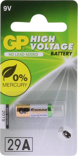 GP Hoog voltage alkaline rondcel 29A, blister 1