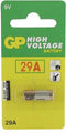GP Hoog voltage alkaline rondcel 29A, blister 1
