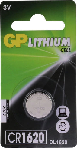 GP Lithium CR1620 knoopcelbatterijen - 1 stuks