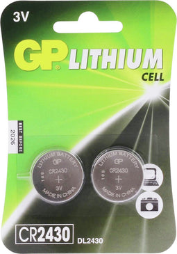 GP Lithium CR2430 knoopcelbatterijen - 2 stuks