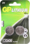 GP Lithium CR2430 knoopcelbatterijen - 2 stuks