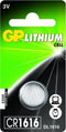GP Lithium knoopcel CR1616 blister 1