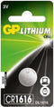 GP Lithium knoopcel CR1616 blister 1