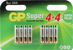 GP Super Alkaline AAA batterijen - 8 stuks