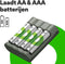 GP USB batterijlader + 4 x AA-batterijen 2100mAh NiMH