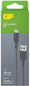 GP USB-laadkabel USB 2.0 USB-A stekker, USB-C stekker 1.00 m Grijs GPCBCC1NGYUSB191