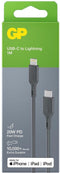 GP USB-laadkabel USB 2.0 USB-C stekker, Apple Lightning stekker 1.00 m Grijs GPCBCL1PGYUSB221