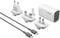 GP USB snellaadadapter met 1 x USB-A en 2 x USB-C aansluiting, incl. wereldreisadapter en USB-C laadkabel, max. 65 watt