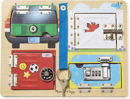Melissa & Doug Activiteitenbord 19540 - Educatief houten speelgoed - Met sloten en grendels