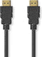 Nedis Premium High Speed HDMI-Kabel met Ethernet - HDMI Connector - HDMI Connector - 4K@60Hz - 18 Gbps - 3.00 m - Rond - PVC - Zwart - Label