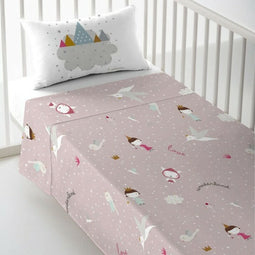 Set beddengoed voor kinderbed Haciendo el Indio Wonderland Pink