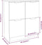 vidaXL - Dressoir - 60x30x70 - cm - bewerkt - hout - bruin - eikenkleur
