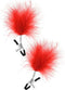 Sweet Caress - Tepelklemmen met rode veertjes