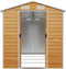 vidaXL - Tuinschuur - 191x385x198 - cm - gegalvaniseerd - staal - lichtbruin