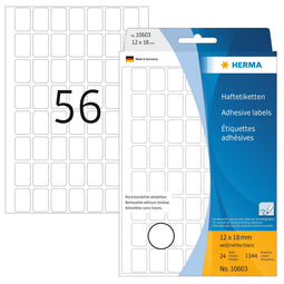 HERMA - Etiket herma 10603 12x18mm verwijderbaar 1344 stuks