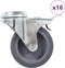 vidaXL - 16 - st - Zwenkwielen - met - boutgaten - 75 - mm