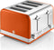 Swan Retro Broodrooster – 4 Sleuven – Oranje – Bruiningsgraad Instelbaar
