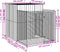 vidaXL - Hondenhok - met - ren - 165x251x181 - cm - gegalvaniseerd - staal - antraciet