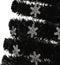 vidaXL - Kerstboom - met - LED-sneeuwvlokken - 240 - cm - glasvezel - zwart
