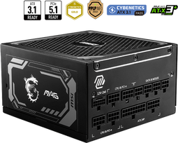 MSI MAG A1000GL - Voeding 1000W - ATX 24-pin - PCIe 5.0 - Zwart