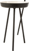 J-Line bijzettafel - metaal - zwart/wit - set van 3