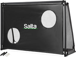 Salta Legend - Groot voetbaldoel inclusief trainingswand / doelwand / schietnet en grondankers - 180 x 120 x 60 cm - Voetbalgoal voor kinderen en volwassenen - Zwart - Voetbal training doel