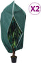 vidaXL - Plantenhoezen - met - ritssluiting - 2 - st - 70 - g/m² - 2,36x2 - m