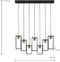 Light & Living Hanglamp Marley - Zwart - 84x15x57cm - 7L - Luxe - Hanglampen Eetkamer, Slaapkamer, Woonkamer