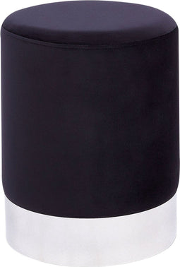 BRIGITTE - Poef - Zwart - Fluweel