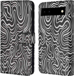 iMoshion Hoesje Geschikt voor Google Pixel 6a Hoesje Met Pasjeshouder - iMoshion Design Bookcase smartphone - Meerkleurig / Black And White