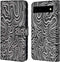 iMoshion Hoesje Geschikt voor Google Pixel 6a Hoesje Met Pasjeshouder - iMoshion Design Bookcase smartphone - Meerkleurig / Black And White