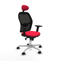 Jorquera Piqueras y Crespo 2D086N1 - Bureaustoel met hoofdsteun - Verstelbare hoogte ademend - Rood