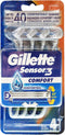Handmatig scheermesje Gillette Sensor 3 Confort (4 Stuks)