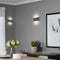 Moderne wandlamp boven- en onderlicht - strak design up and down light - 18 cm grijs armatuur - natuurlijk wit licht - 12 W LED Osram 1320 lm - hoogwaardig luchtvaartaluminium - IP65 waterdicht - hoog rendement - energieklasse A+