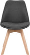 DAKOTA - Eetkamerstoel - Donkergrijs - Polyester