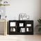 vidaXL - Dressoir - Zwart - Eiken - 120x30,5x70 - cm - Gemaakt - van - Engineered - Hout