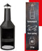 BBQ Collection Buitenhaard - Tuinhaard 134 x 44,5 x 44,5 cm - Terraskachel met As-Opvangbak Pook Houtopslag - Zwart