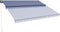 vidaXL - Luifel - handmatig - uittrekbaar - met - LED - 450x300 - cm - blauw - en - wit