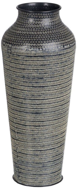 Vaas 20 x 20 x 49,5 cm Zwart Aluminium