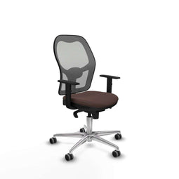 Piqueras y Crespo 1D086G0 - Bureaustoel - Hoogteverstelbaar met armleuning - Grijs Donkerbruin