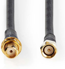 Nedis Antennekabel - SMA Male - SMA Female - Verguld - Dubbel Afgeschermd - 10.0 m - Zwart