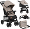 Lionelo Emma Plus - Buggy - Lichte en Duurzame Kinderwagen - 5-Punts Gordel - Rugleuningverstelling tot Ligpositie - Verlengd Luifel met Venster - Grote Mand - Praktische Tas en Organizer - Schokdempers - Beige