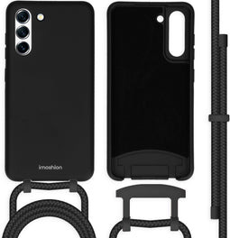 iMoshion Hoesje Geschikt voor Samsung Galaxy S21 FE Hoesje Met Koord - iMoshion Color Backcover met afneembaar koord - Zwart